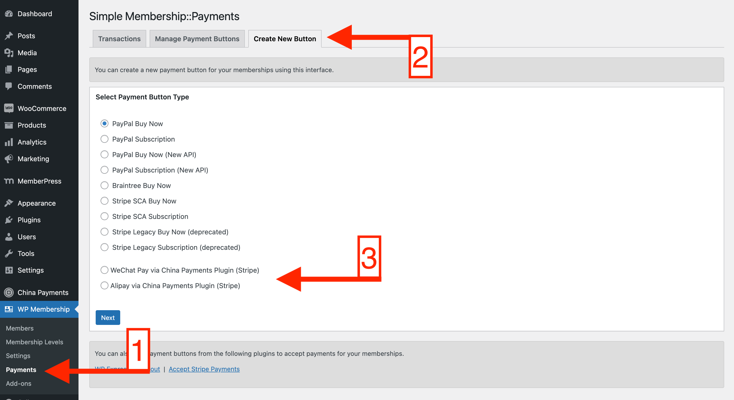 Creating a New Button in Simple Membership Plugin